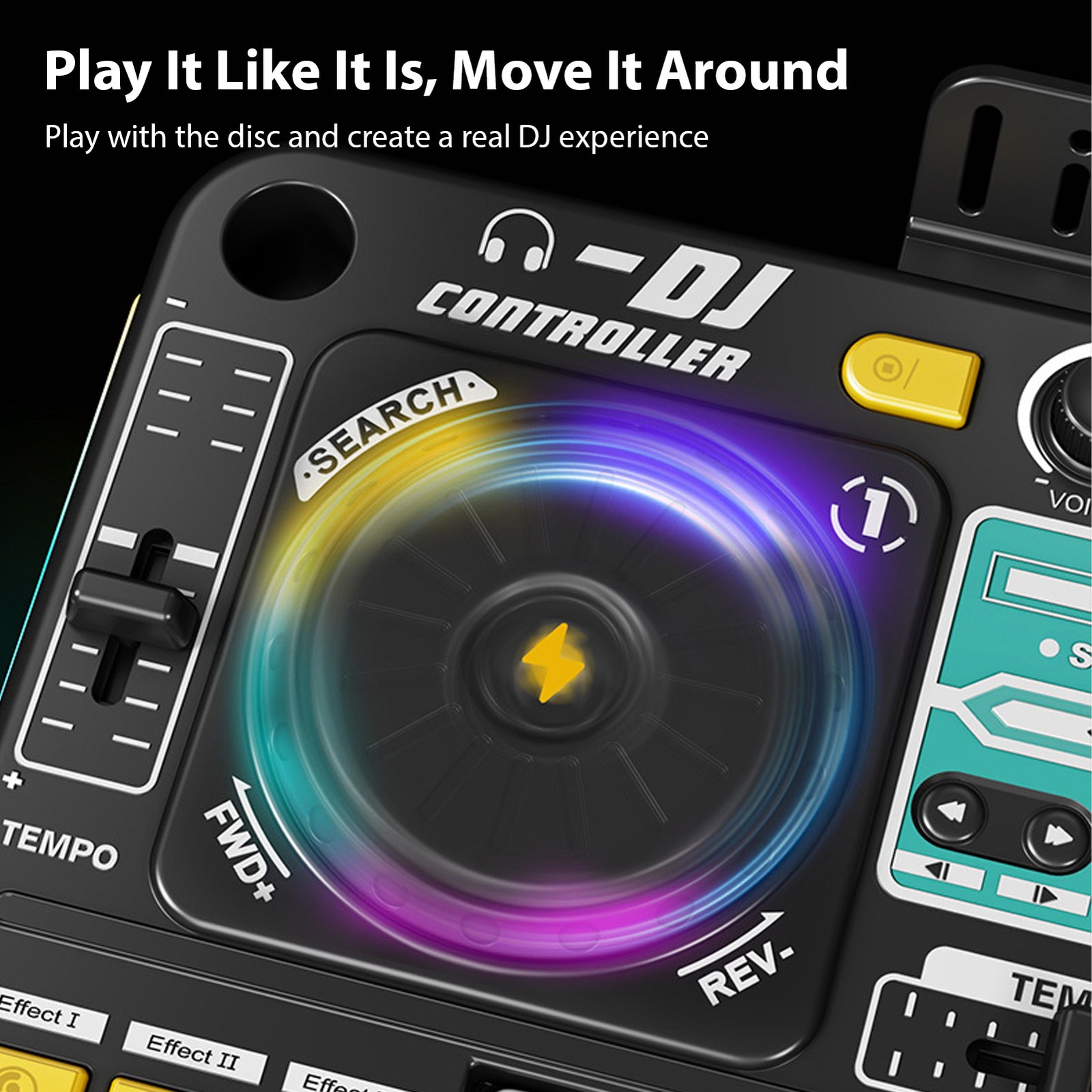 Musical DJ Set For Kids Turntable Multi Functional DJ Controller With Mic JQHY