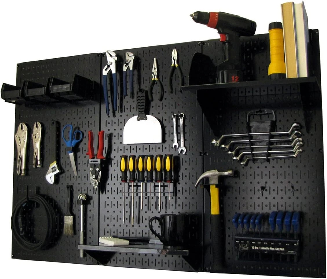 Wall Control Pegboard Organizer 4 Ft. Metal Pegboard Standard Kit