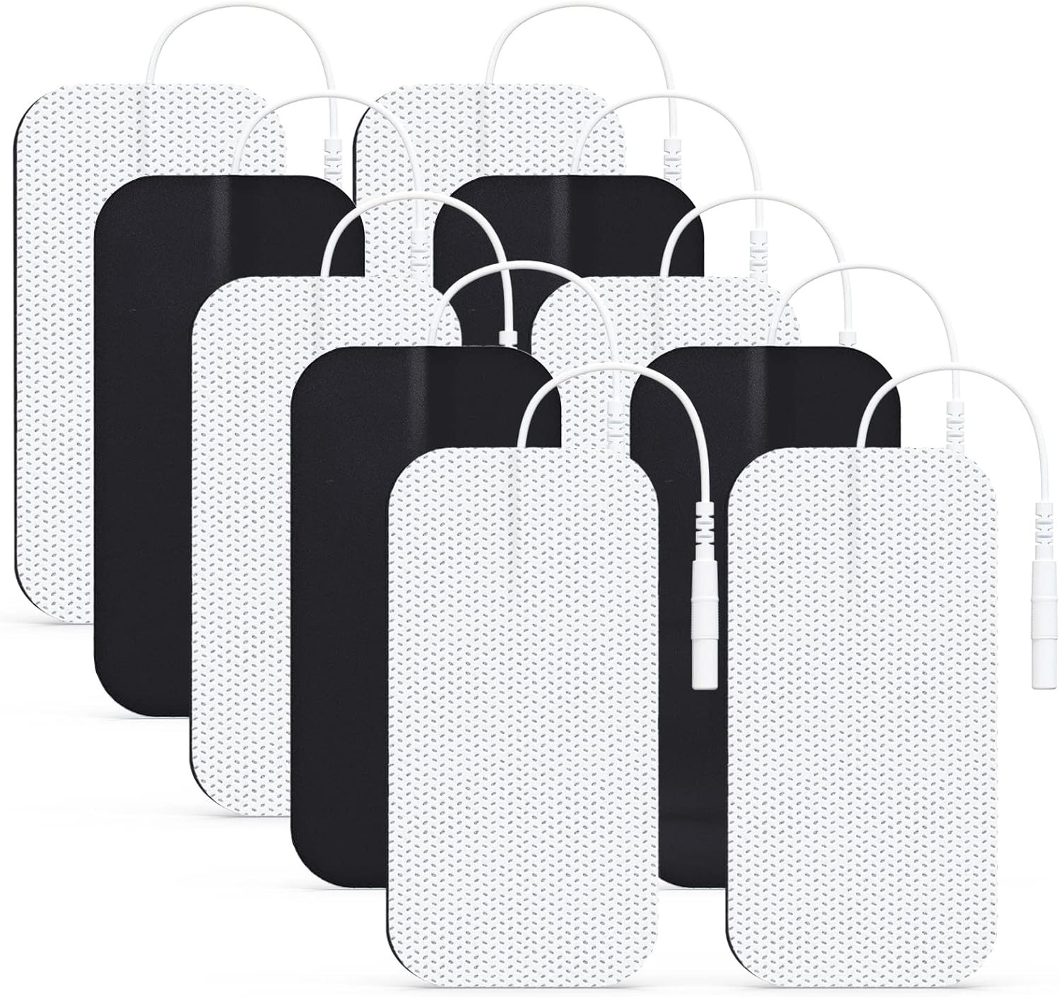 AUVON TENS Unit Pads 2X4 10 Pcs, 3rd Gen Latex-Free Rectangular Replacement Pads