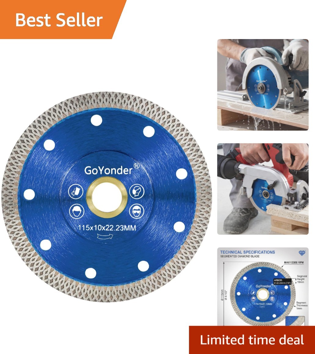 Super Thin 4.5-Inch Diamond Blade for Effortless Cutting of Ceramics & Marble