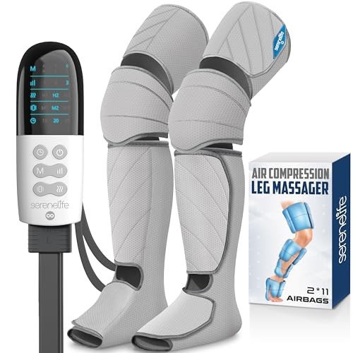 SereneLife Air Compression Leg Massager- Adjustable w/ 6 Modes