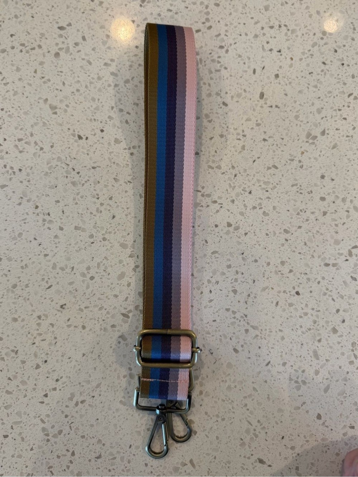 Bodomint Pipeline Striped Adjustable Bag Strap in Pink, Blue & Brown NWOT