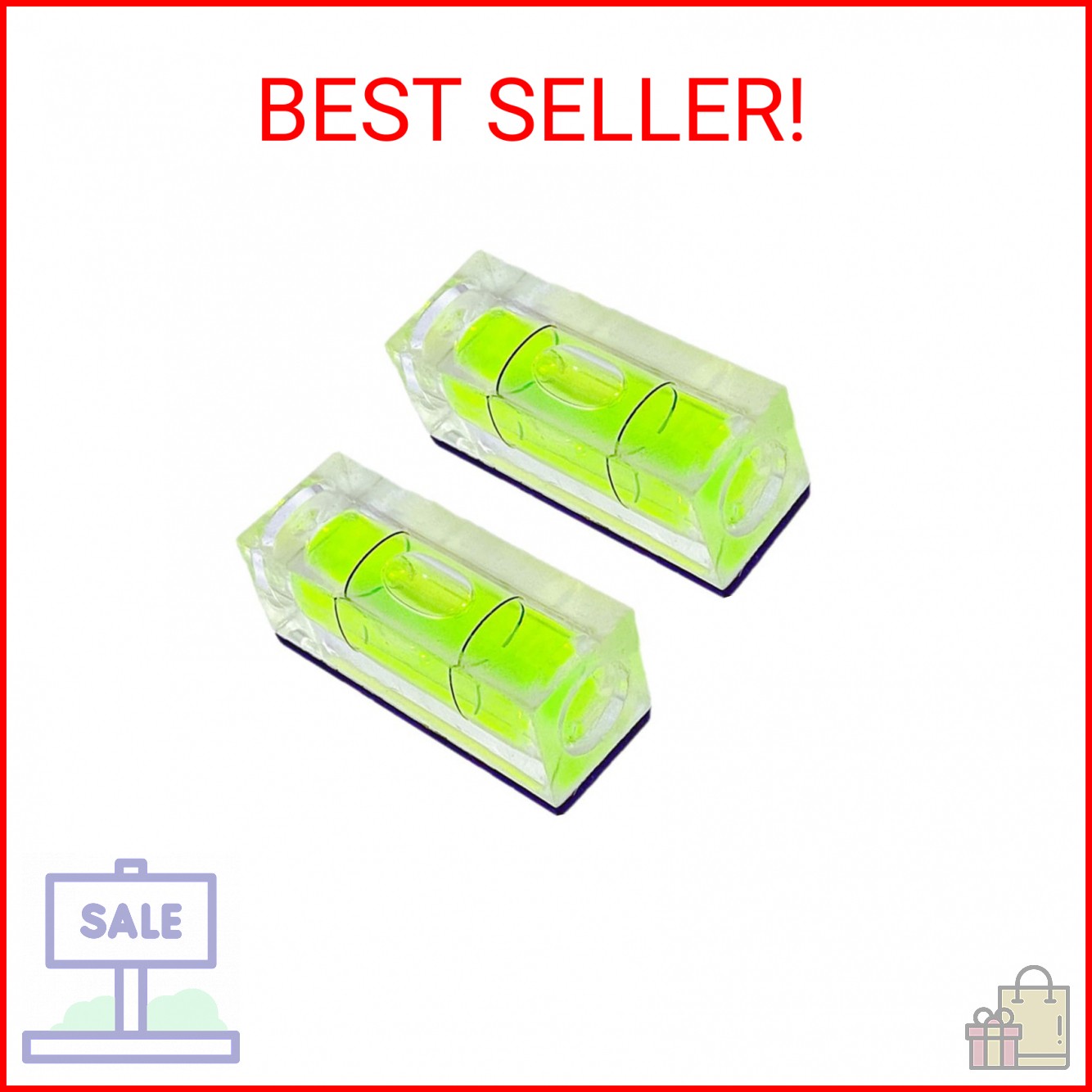 ZUJHPYMI 2Pcs Bubble Spirit Level with Magnetic Base 15x15x40mm Single Line Smal