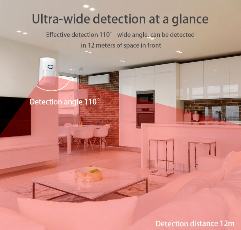 Tuya Smart WiFi Infrared Detector PIR Motion Sensor Home Security Google Alexa