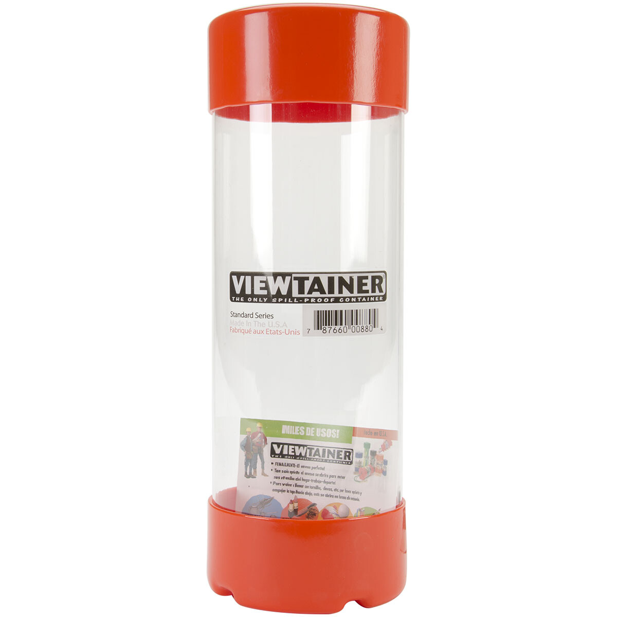 Viewtainer CC27508-8 Slit Top Storage Container 2.75"X8"-Orange