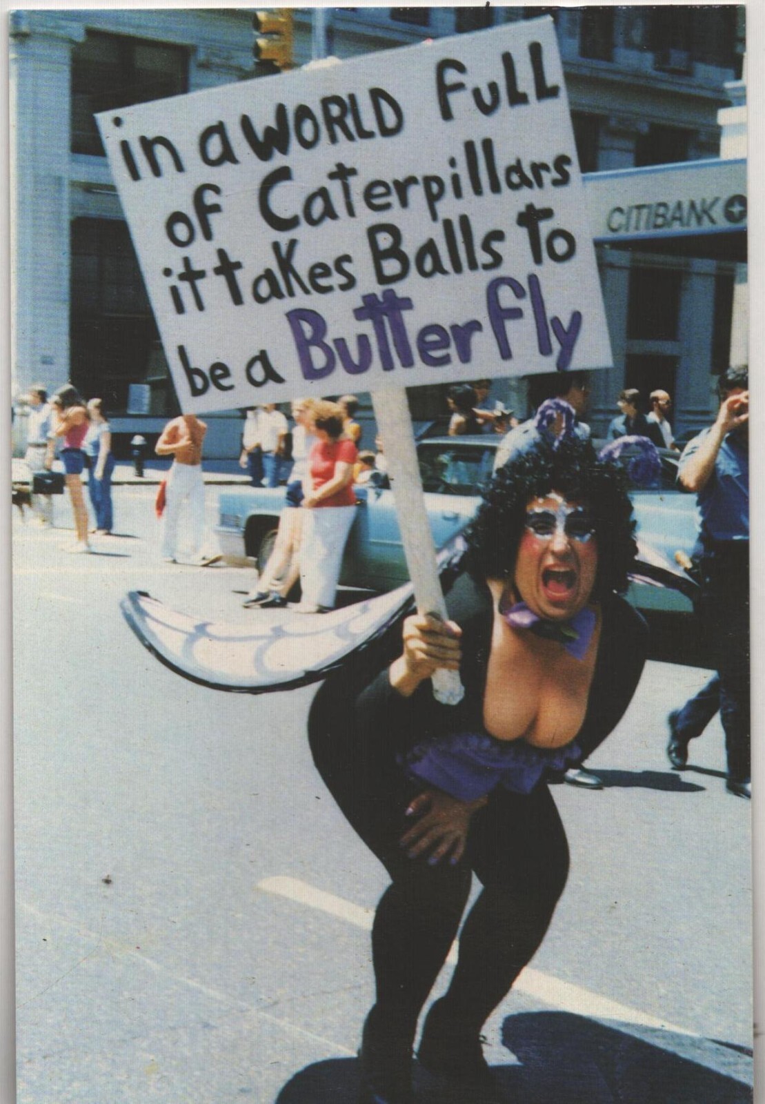 Postcard - Gay Themed - Madame Butterfly - Drag - Pride - Gay Activism - 1998