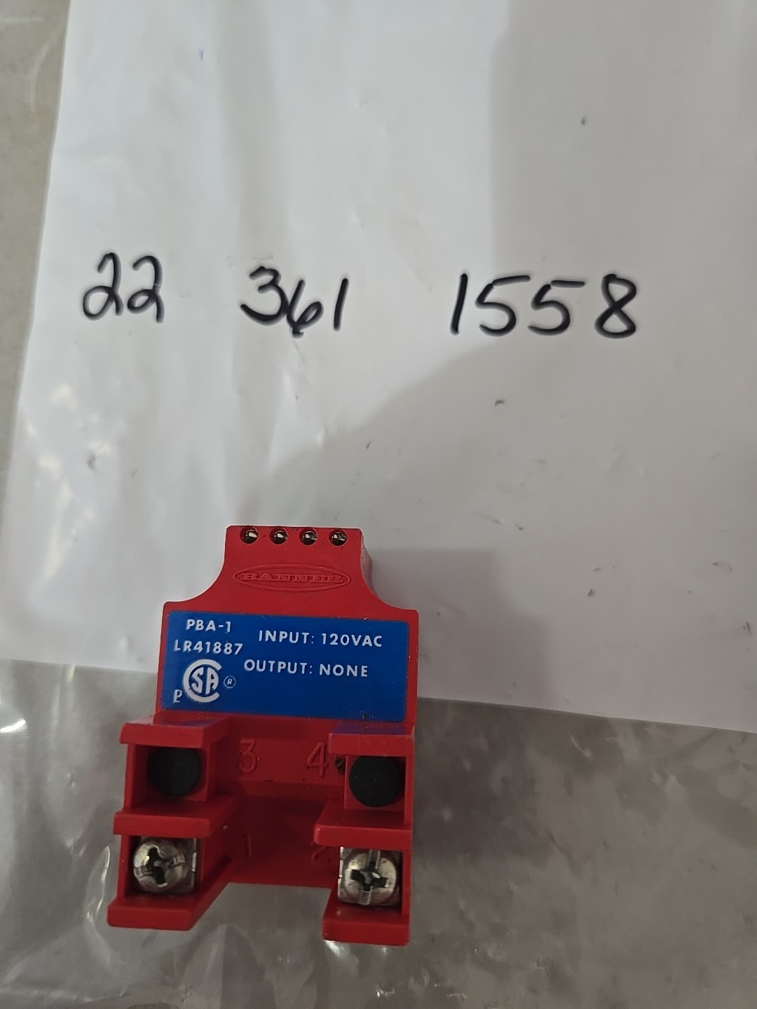 BANNER SENSOR PBA-1 LR41887 NEW