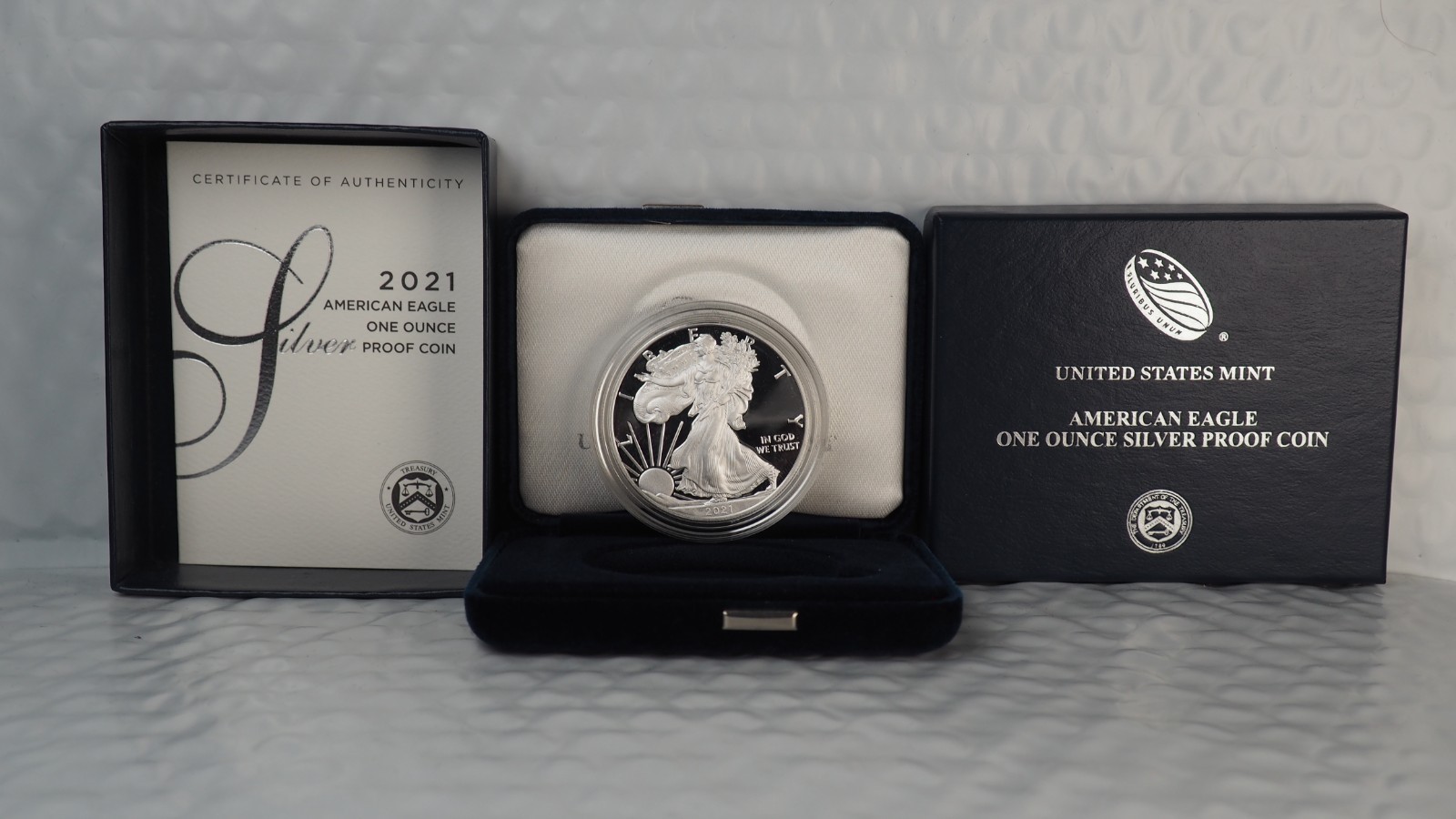 2021- *W*  TYPE 1  $1 AMERICAN SILVER PROOF EAGLE w/OGP & COA - FREE SHIPPING!