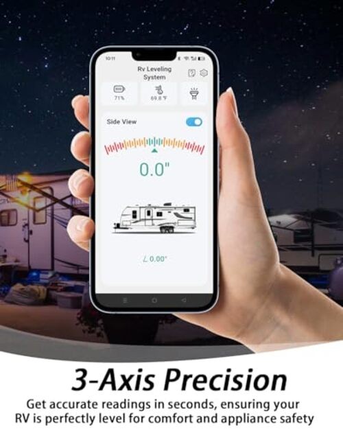 Wireless RV Leveling System - User-Friendly Phone App with Real-Time 3.7"