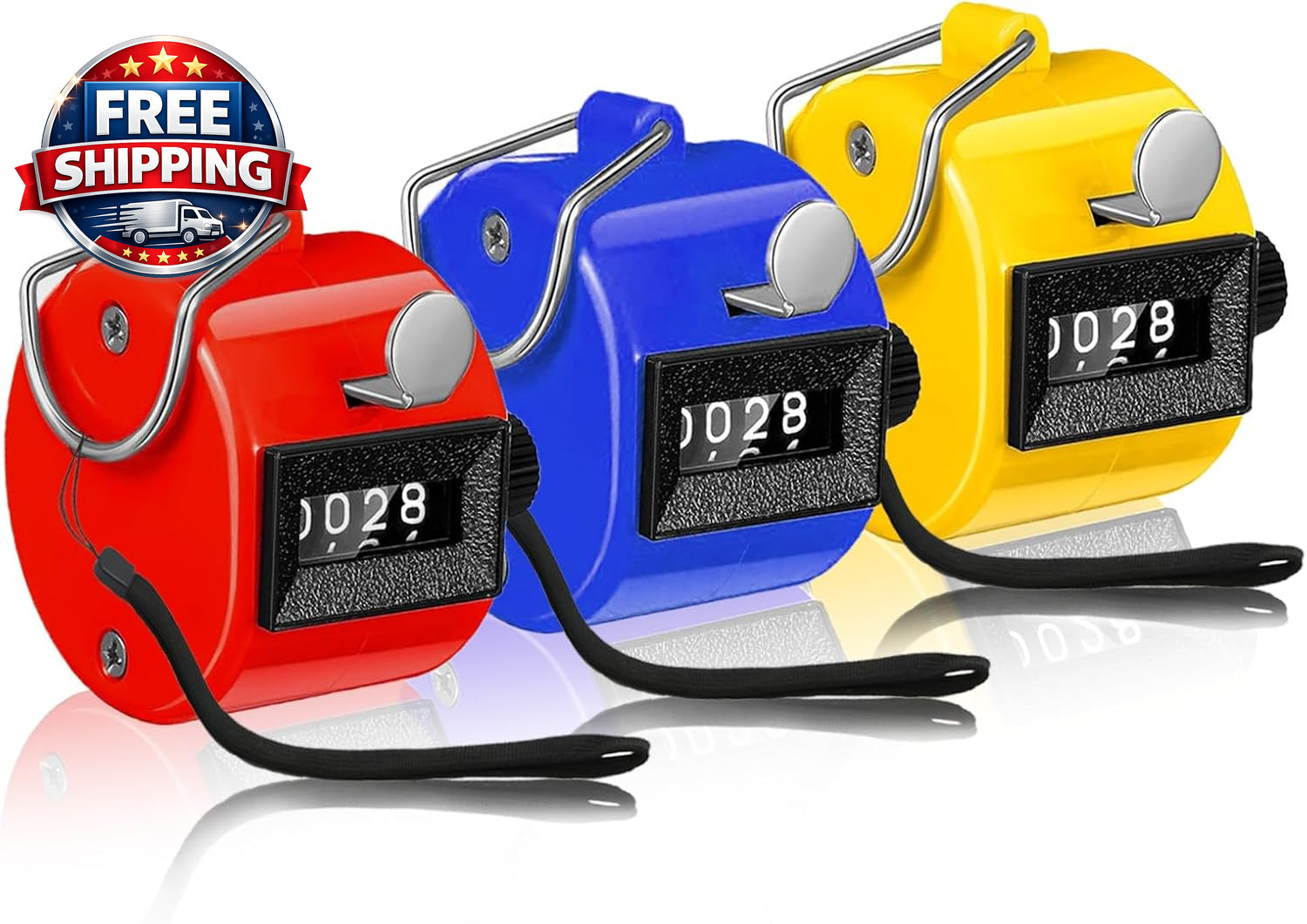 Handheld Clicker Counters - Golf Digital 4-Digit Baseball Finger Click Mechanica