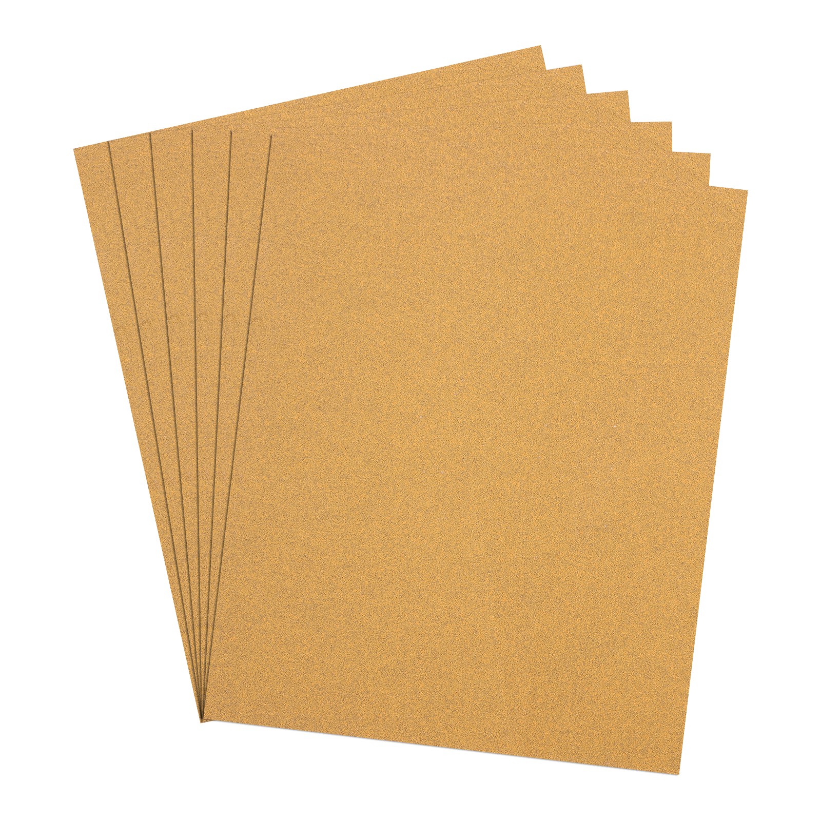6 Pcs 100 Grit Dry Sandpapers, 4.5 x 5.5 Inch Sand Papers, Gold
