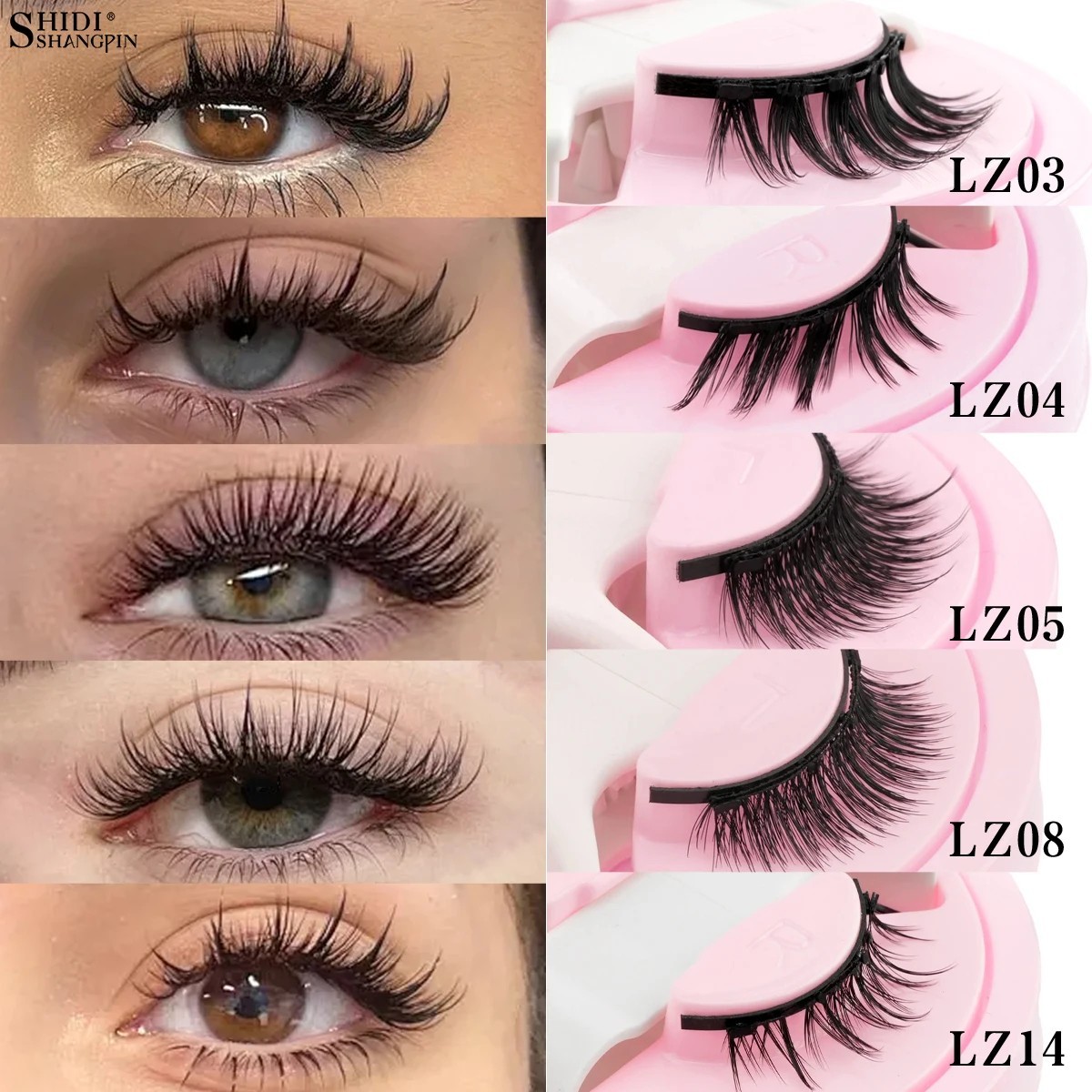 Reusable Magnetic Eyelashes with Applicator No Glue Needed Natural Lashes Kit US
