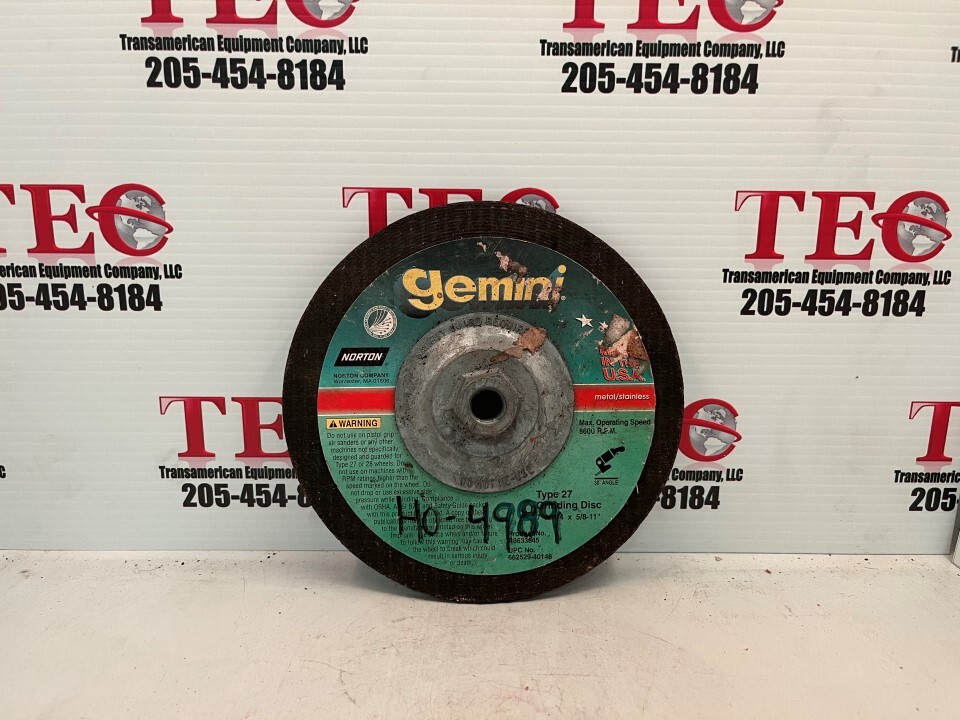 Gemini A8633645 Type 27 Grinding Disc 7x1/4 x 5/8-11"
