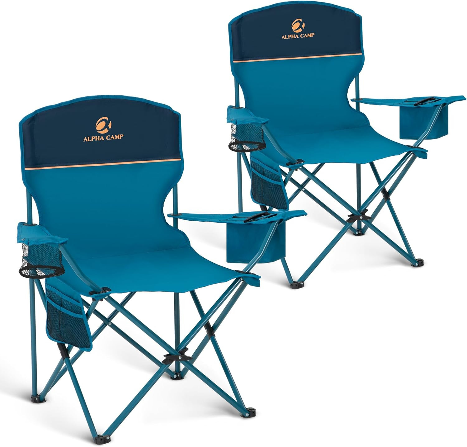 HIGH POINT SPORTS 2 Pack Portable Camping Chair for Adults, Folding Outdoor Camp