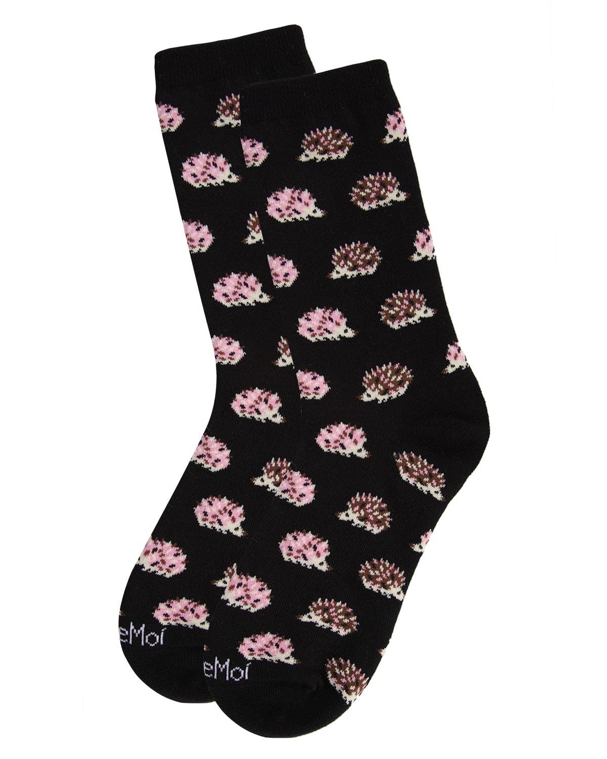 MeMoi Hedgehogs Rayon Blend Crew Socks Grape Juice One Size,
