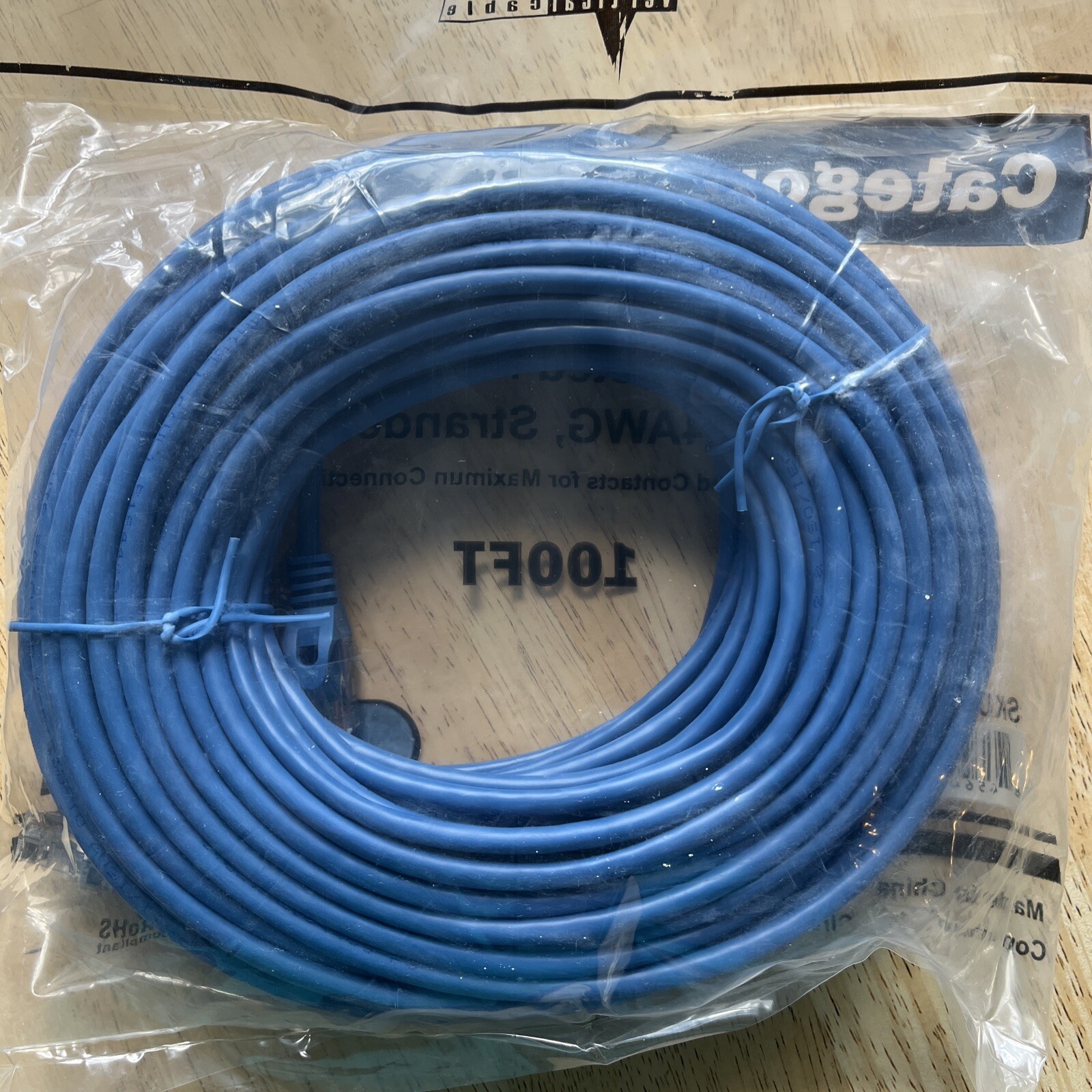 100 FT Cat5 RJ45 Ethernet LAN Network Cable for PC Xbox PS Internet Router Blue