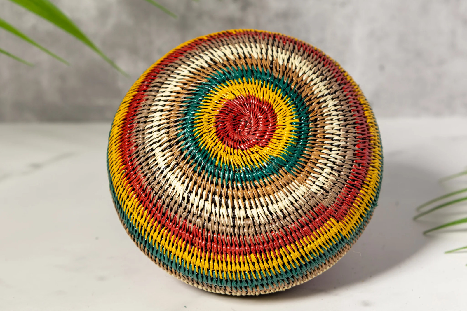 Rainbow Colors Basket With Top