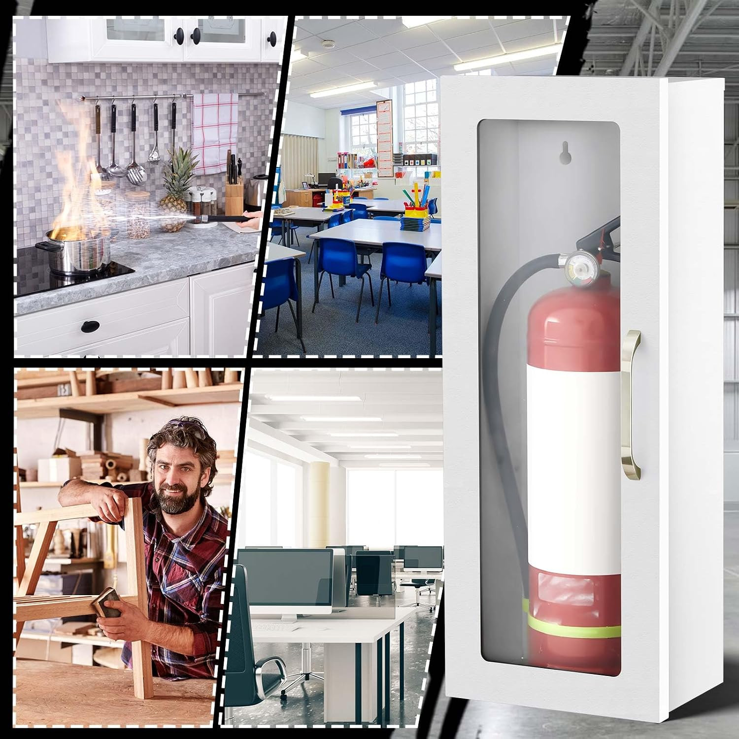 Fire Extinguisher Cabinet Wall & Surface Mount and Fire Extinguisher Projecting