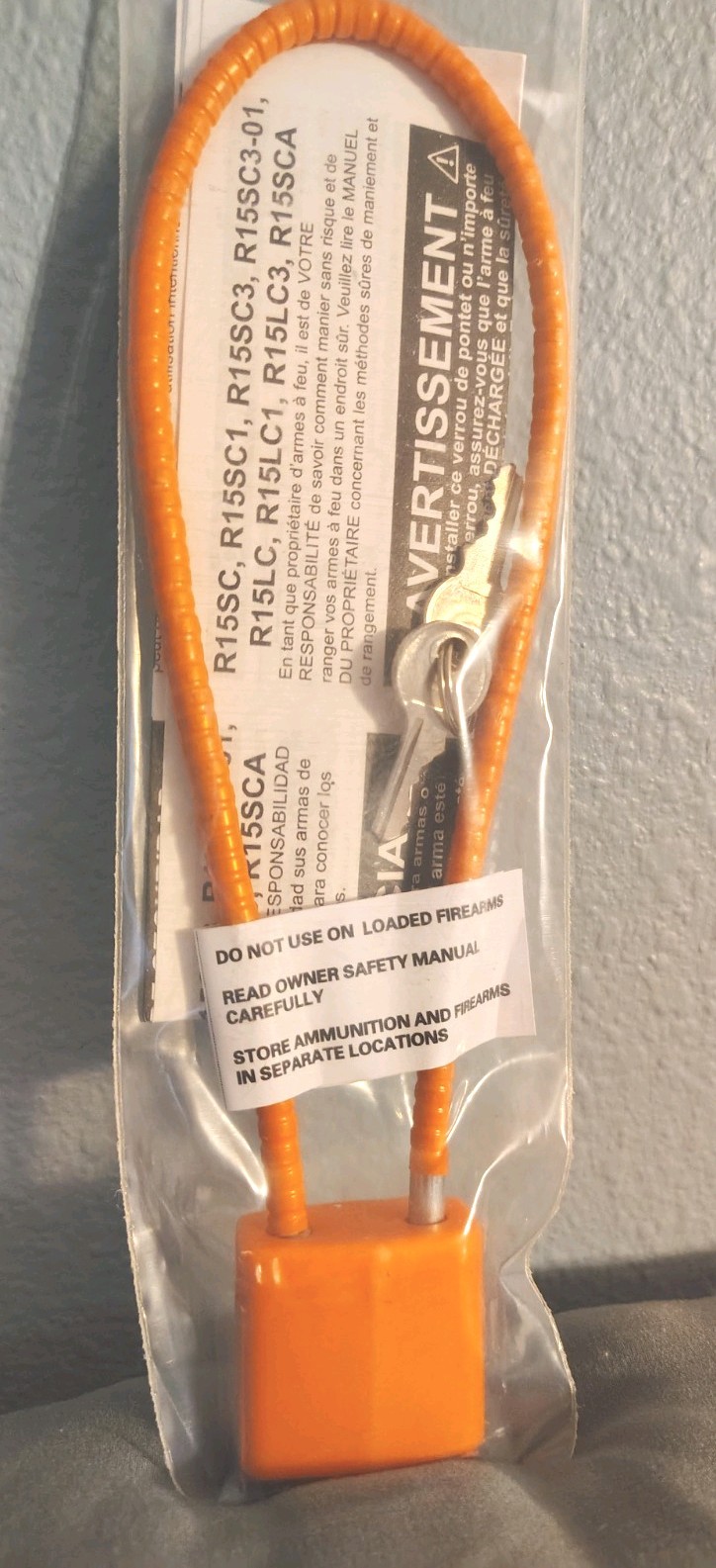 Cable Gun Lock With 2 Keys New Unopened