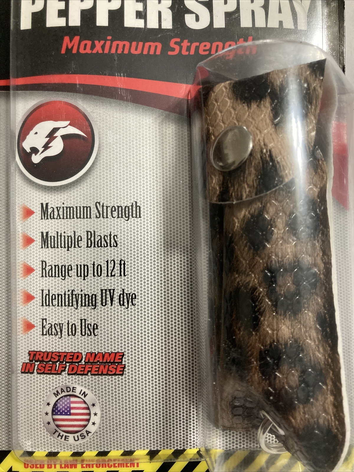 Cheetah Pepper Spray  Maximum Strength Animal Print