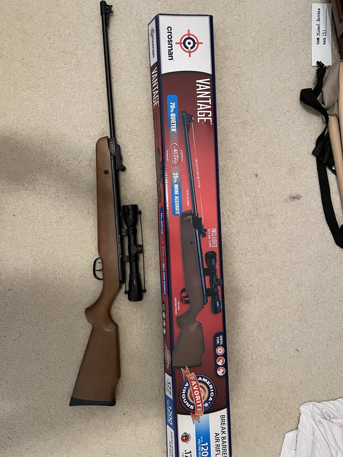 Crosman Vantage Air Rifle With Nitro Piston
