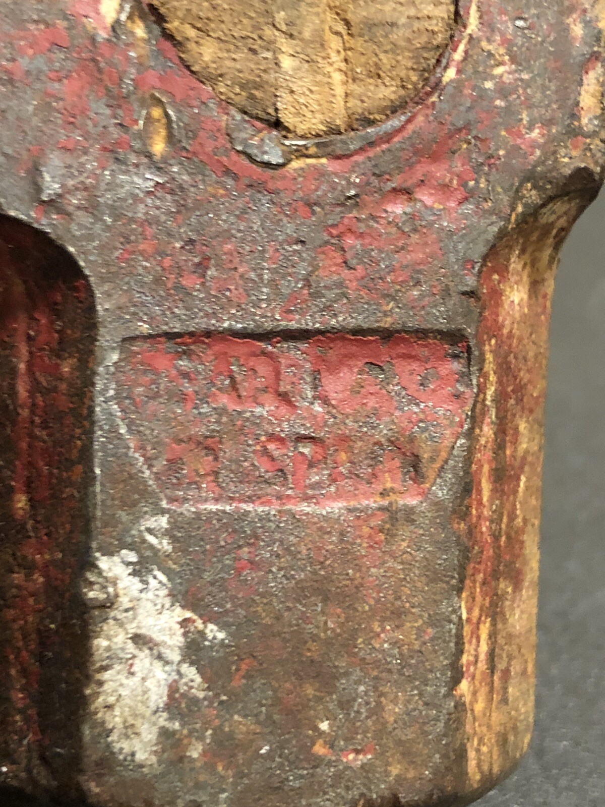 Vintage 3 lb Sledgehammer Head Red Made in Spain