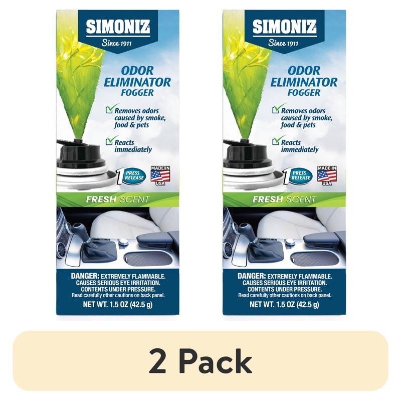 (Pack of 2) Simoniz Car Bomb Fogger Car Air Freshener, Fresh 1.5 oz NEW