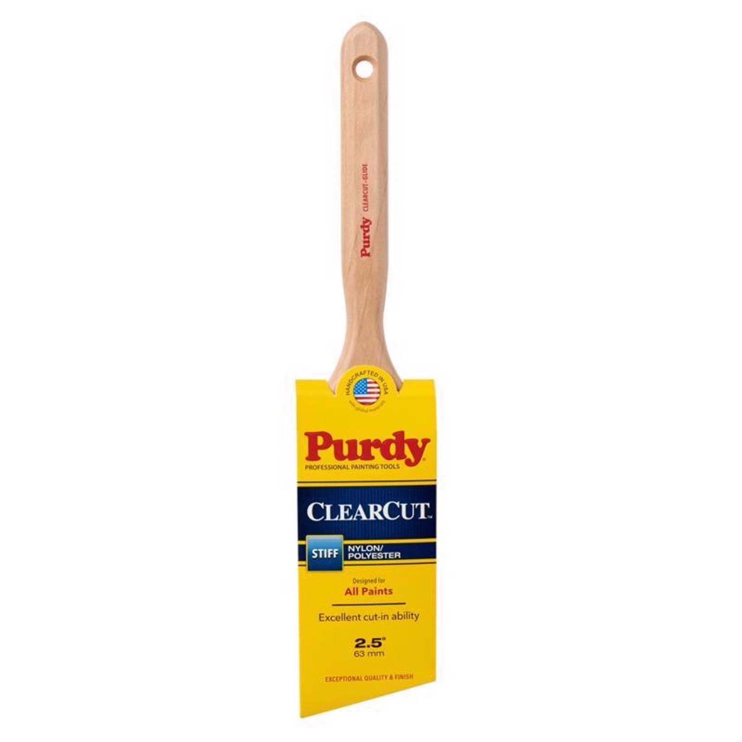 Purdy 144152125 Clearcut Glide Nylon Polyester Angle Trim Paint Brush 2-1/2 in.