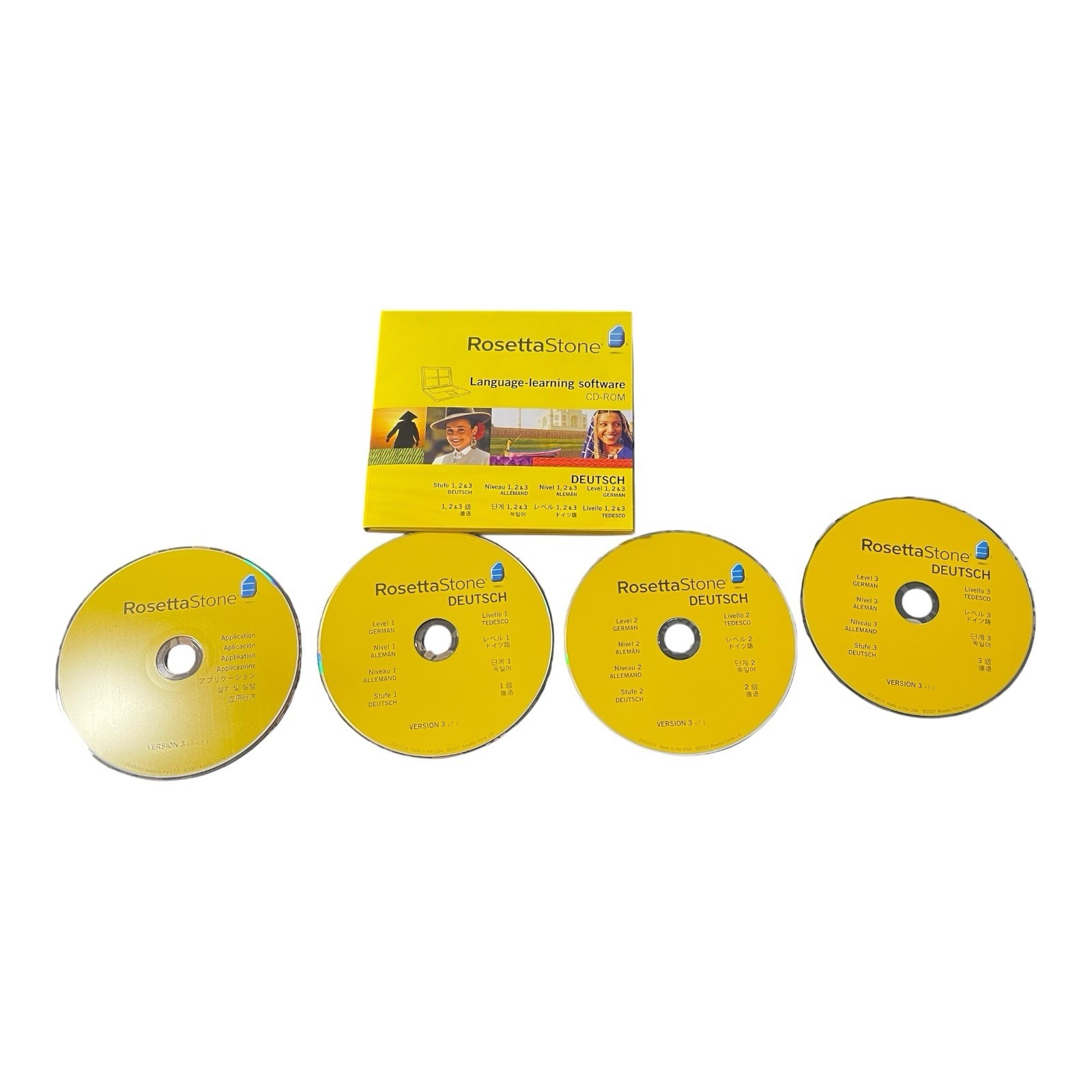 Rosetta Stone German Duetsch Level 1-3 Version WIN/MAC CD-ROM 2010