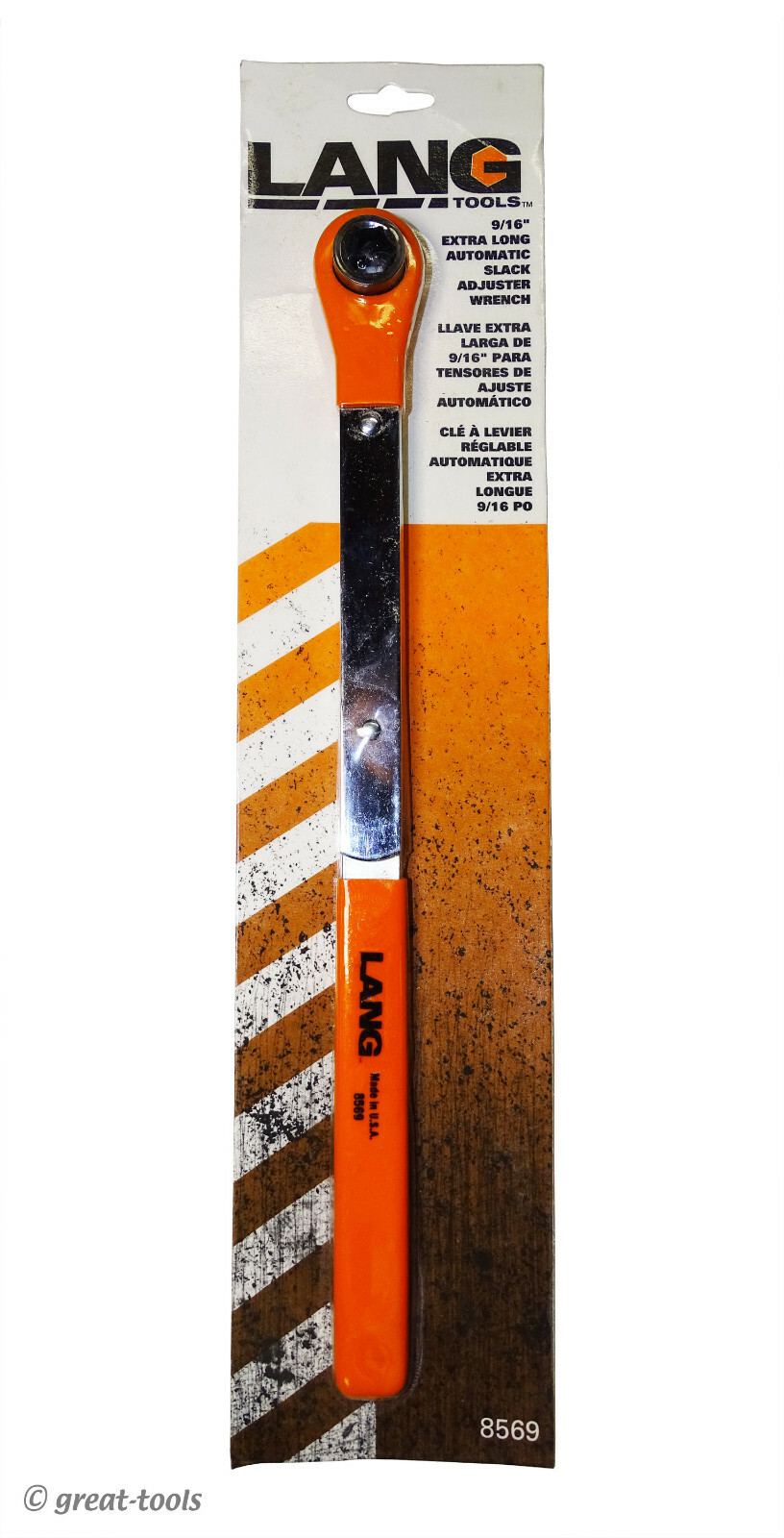HEAVY DUTY TRUCK SLACK ADJUSTER WRENCH – ratchet, 9/16”, USA, brake tool, tools