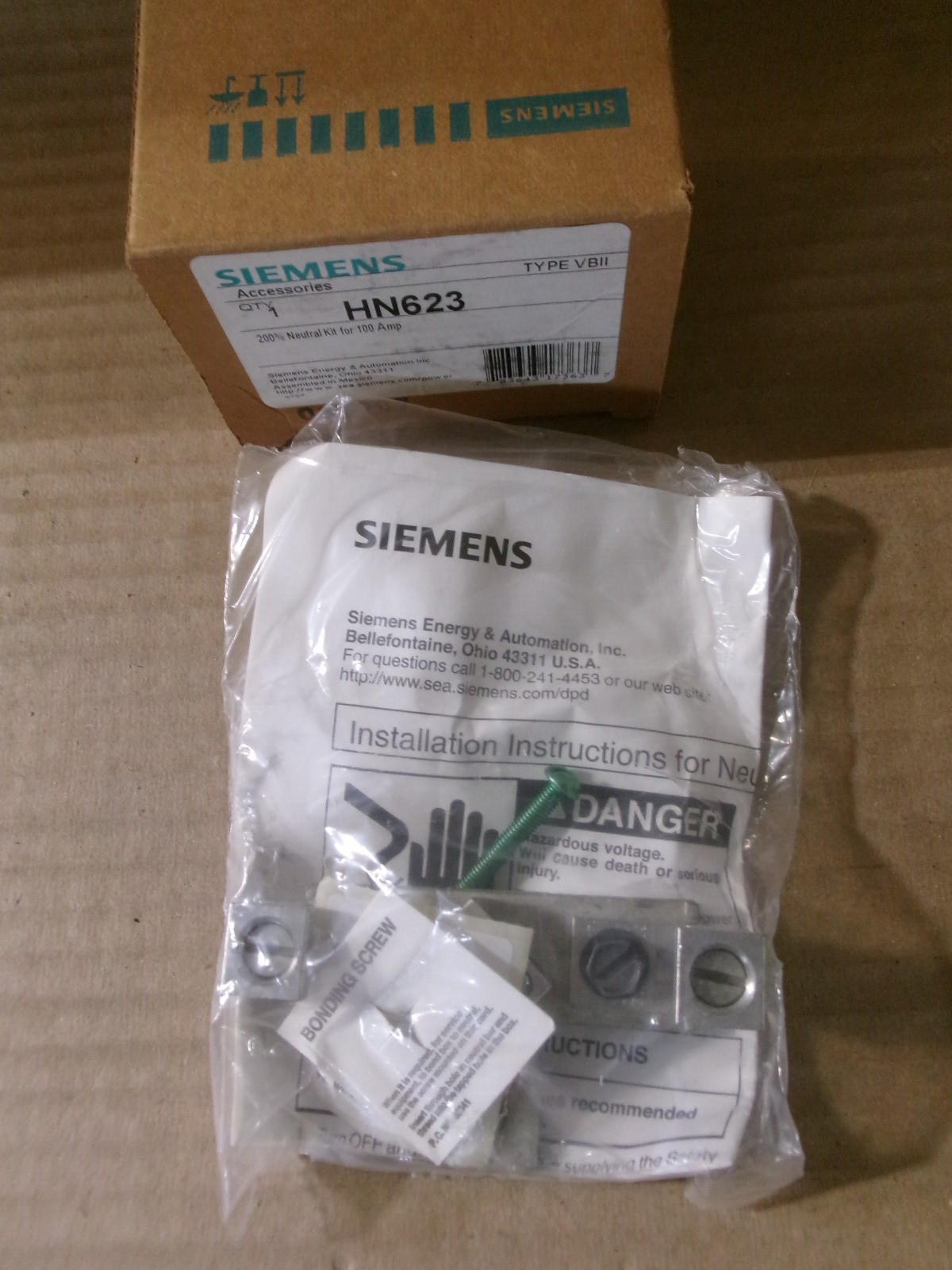 NEW SIEMENS HN623 NEUTRAL KIT                   AK
