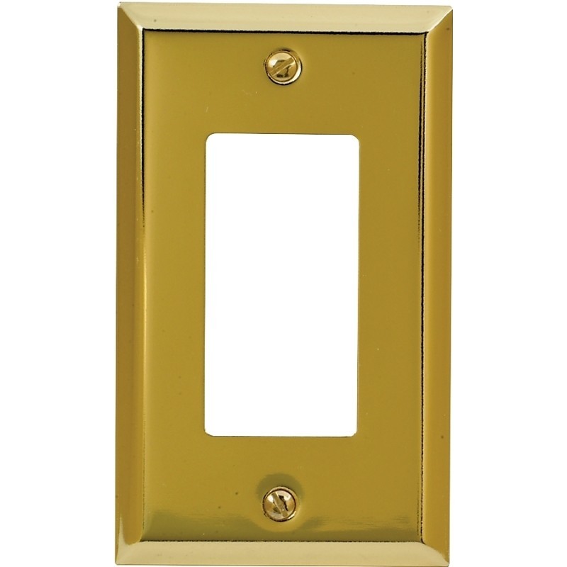 Amerelle 163RBR Wallplate, Traditional, 4-15/16 in L, 2-7/8 in W, 1-Gang, Steel,
