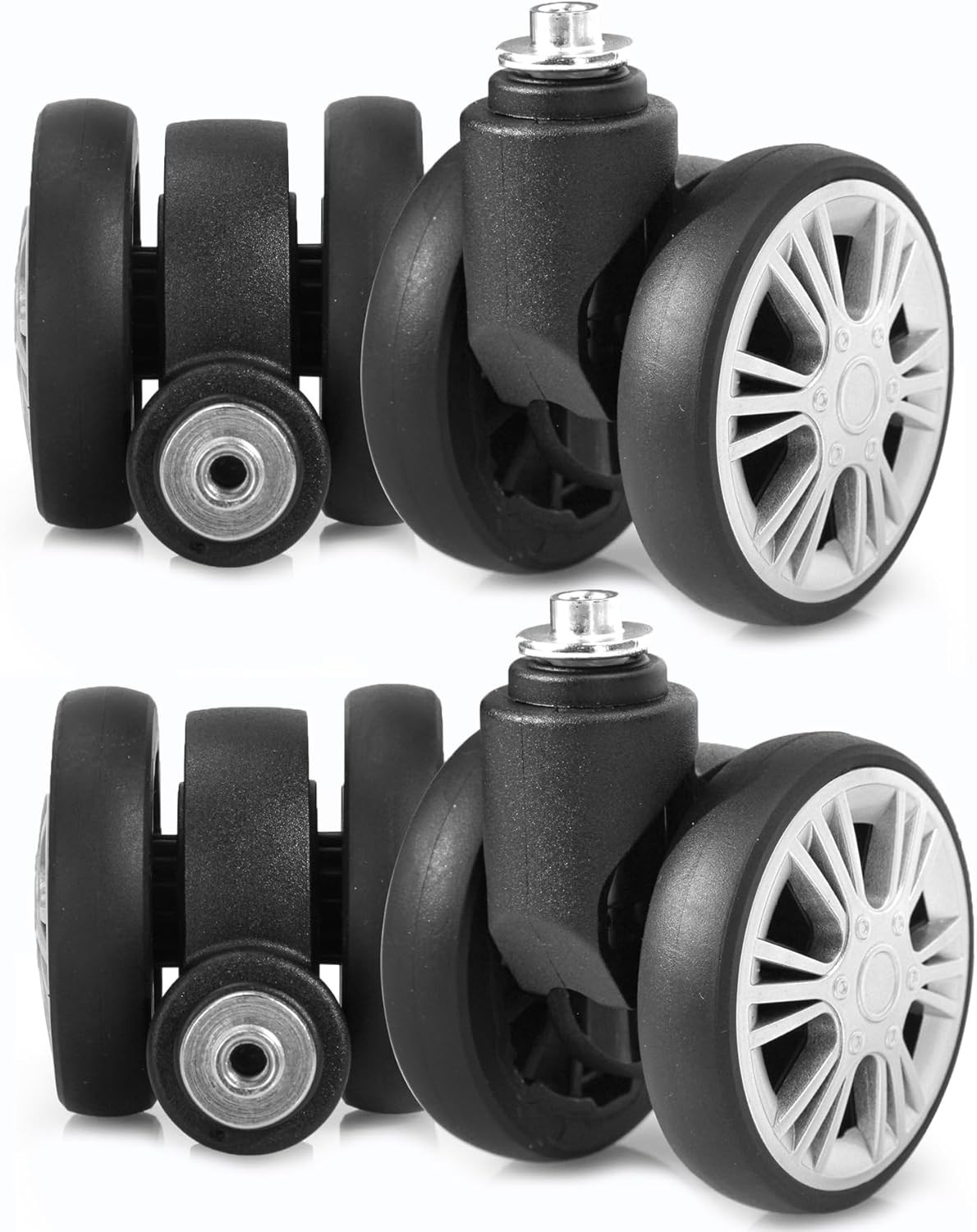Zoofen Luggage Wheels Replacement 4 pcs Suitcase Wheels...