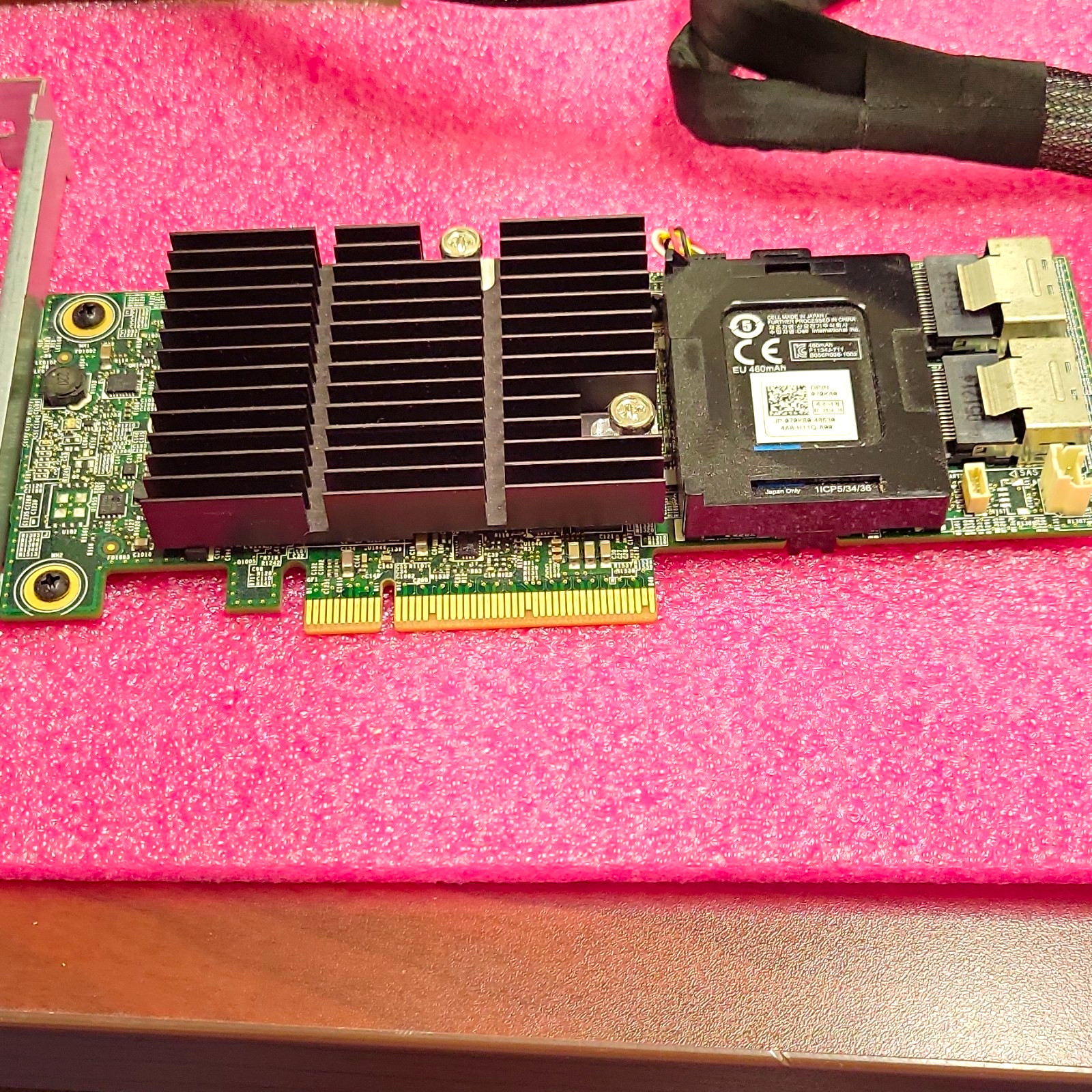 Dell UCPA-801 0VM02C PCIe SAS 2.0 RAID Card RAID 0/1 w/ Battery & Cables