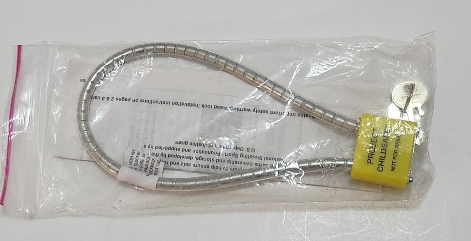 Hand Gun Lock - Project Child Safe Lock with Key. Sealed. a5ae