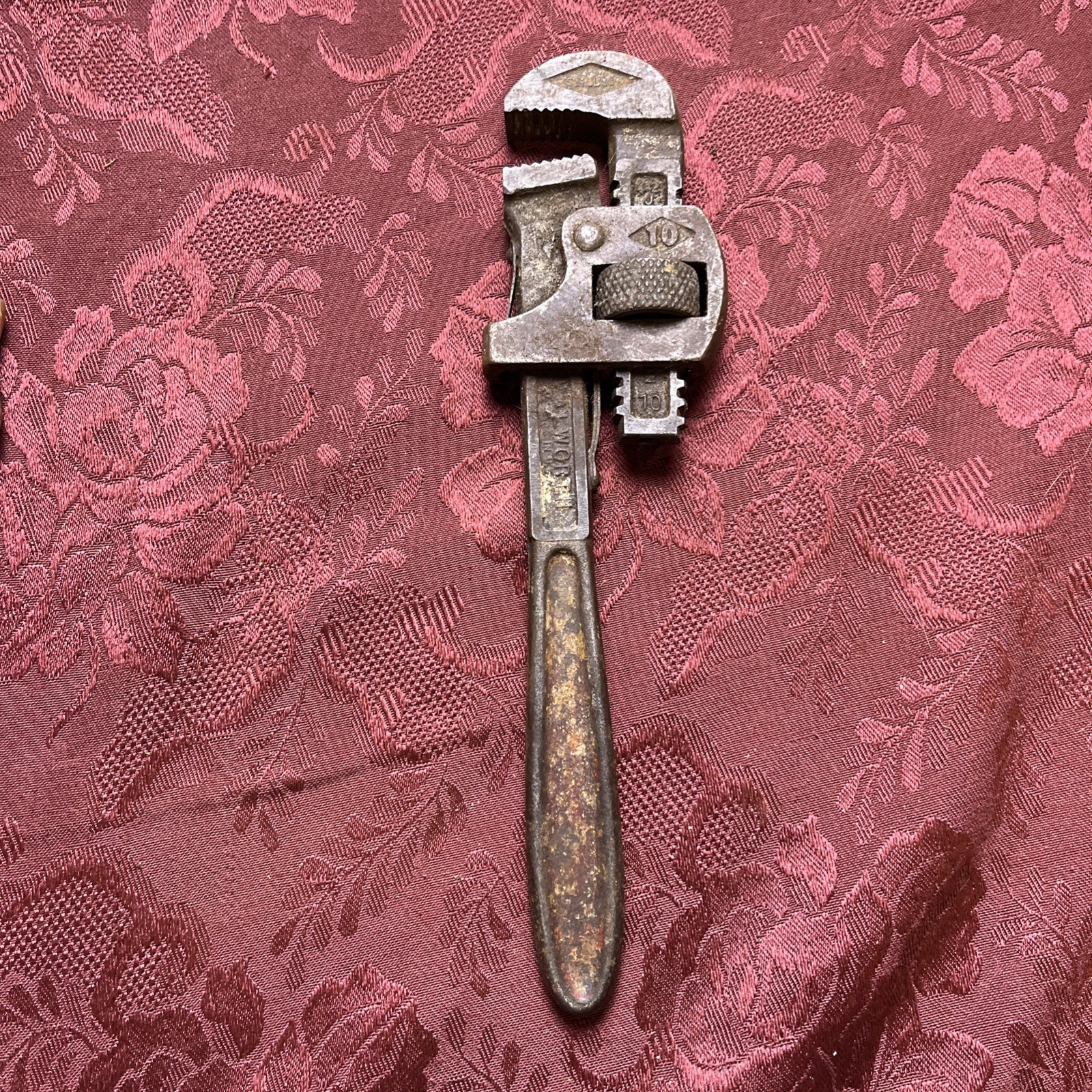 Vintage Stillson Walworth 10” Adjustable Pipe Monkey Wrench Made in the USA