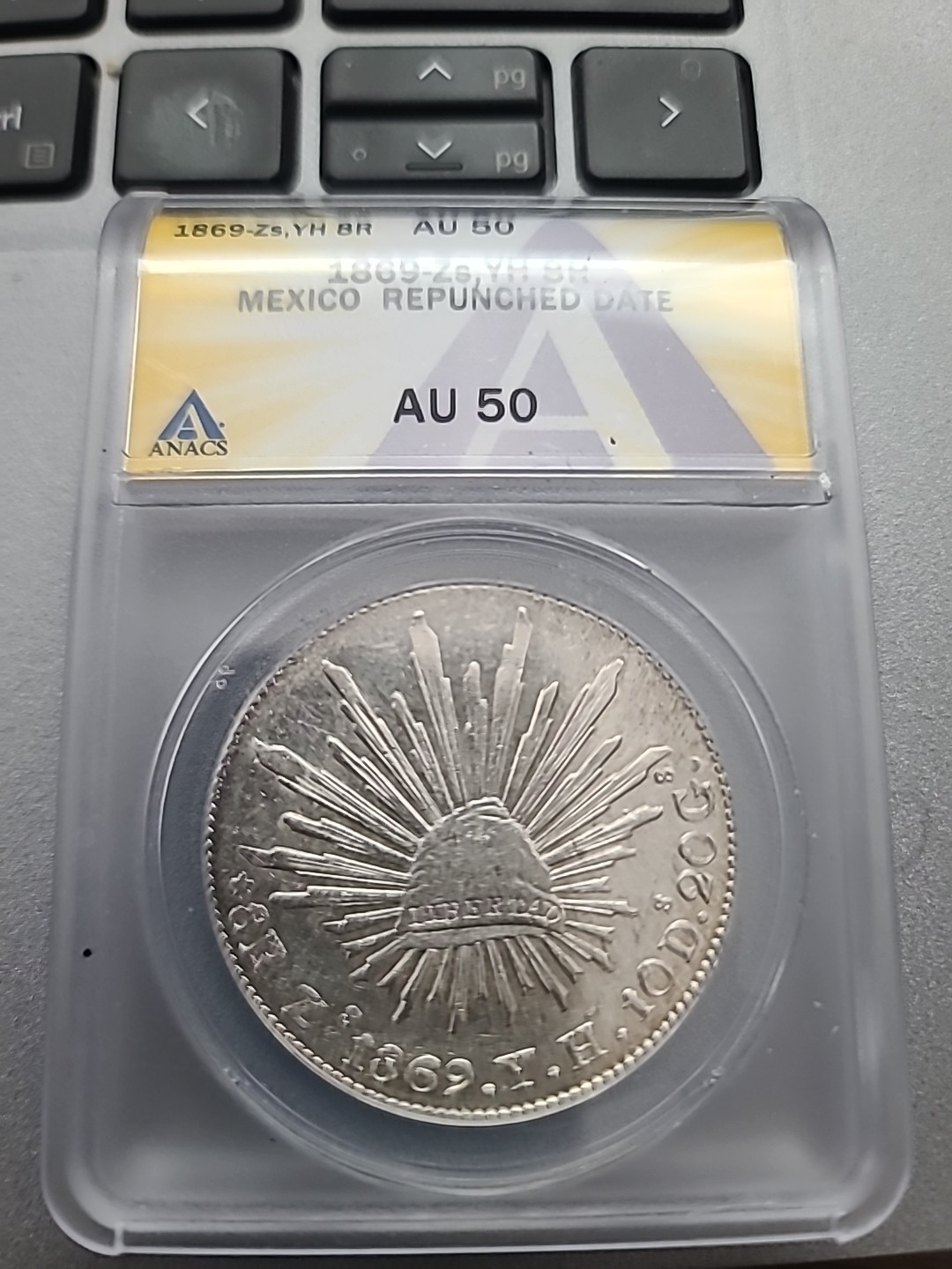 1869-zs, YH BR MEXICO REPUNCH DATE AU 50