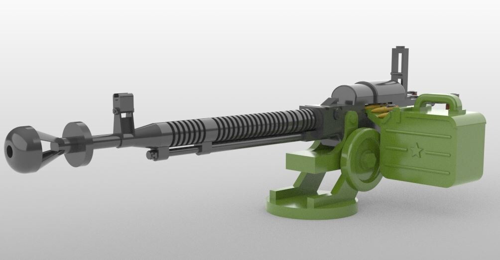 1/18 Battleground DSHK-38 WW2 Dushka Machine Gun - Short Mount