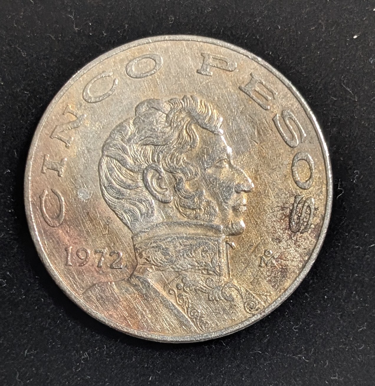 1972 Mexico 5 Pesos Circulated KM# 472