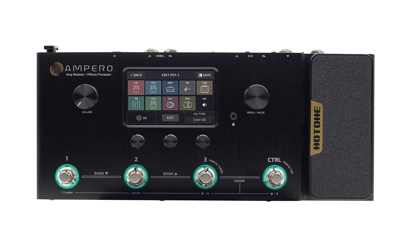 Hotone Ampero MP-100 Guitar Bass Amp Modeling IR Cabinets Simulation Multi...