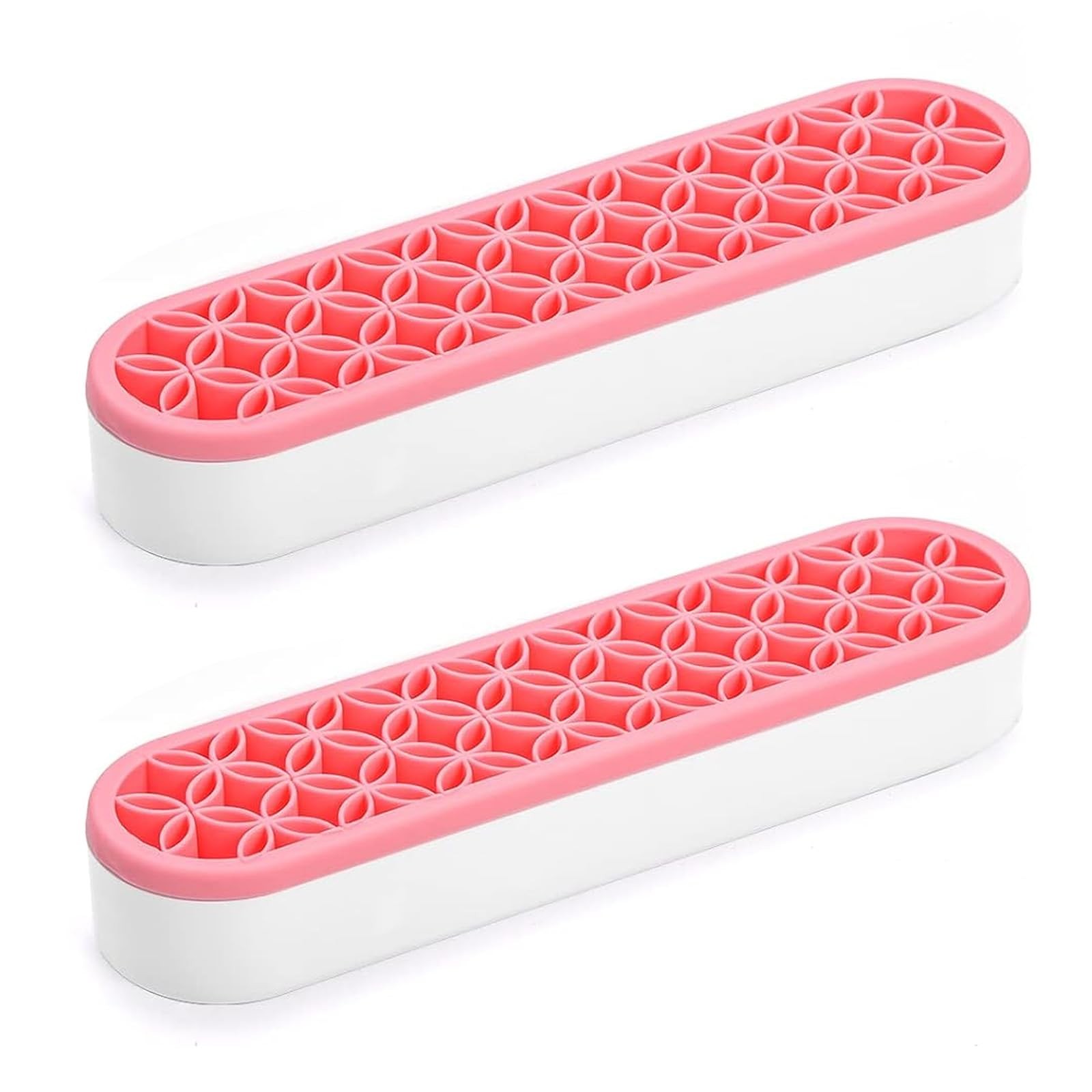 ESIW 2 PCS Multi-Purpose Cosmetic Storage Box, Desktop Organizers Pink