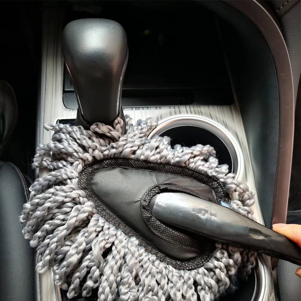 IPELY 3 Pack Large Microfiber Car Interior and Exterior Duster (Kit), Gray