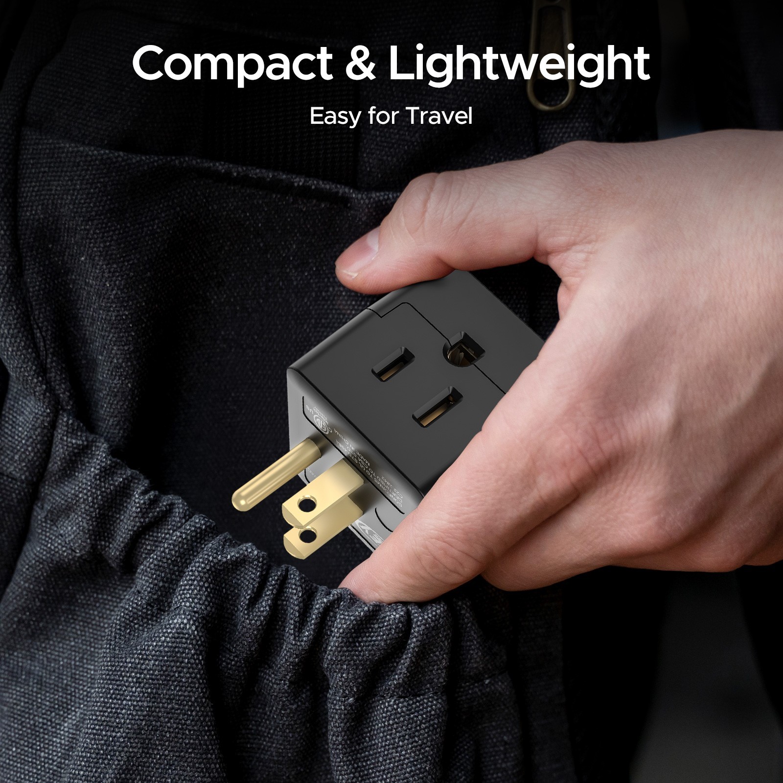 3Prong Plug Adapter AC Multi Plug Wall Outlet, Power Splitter,Grounded Wall Tap