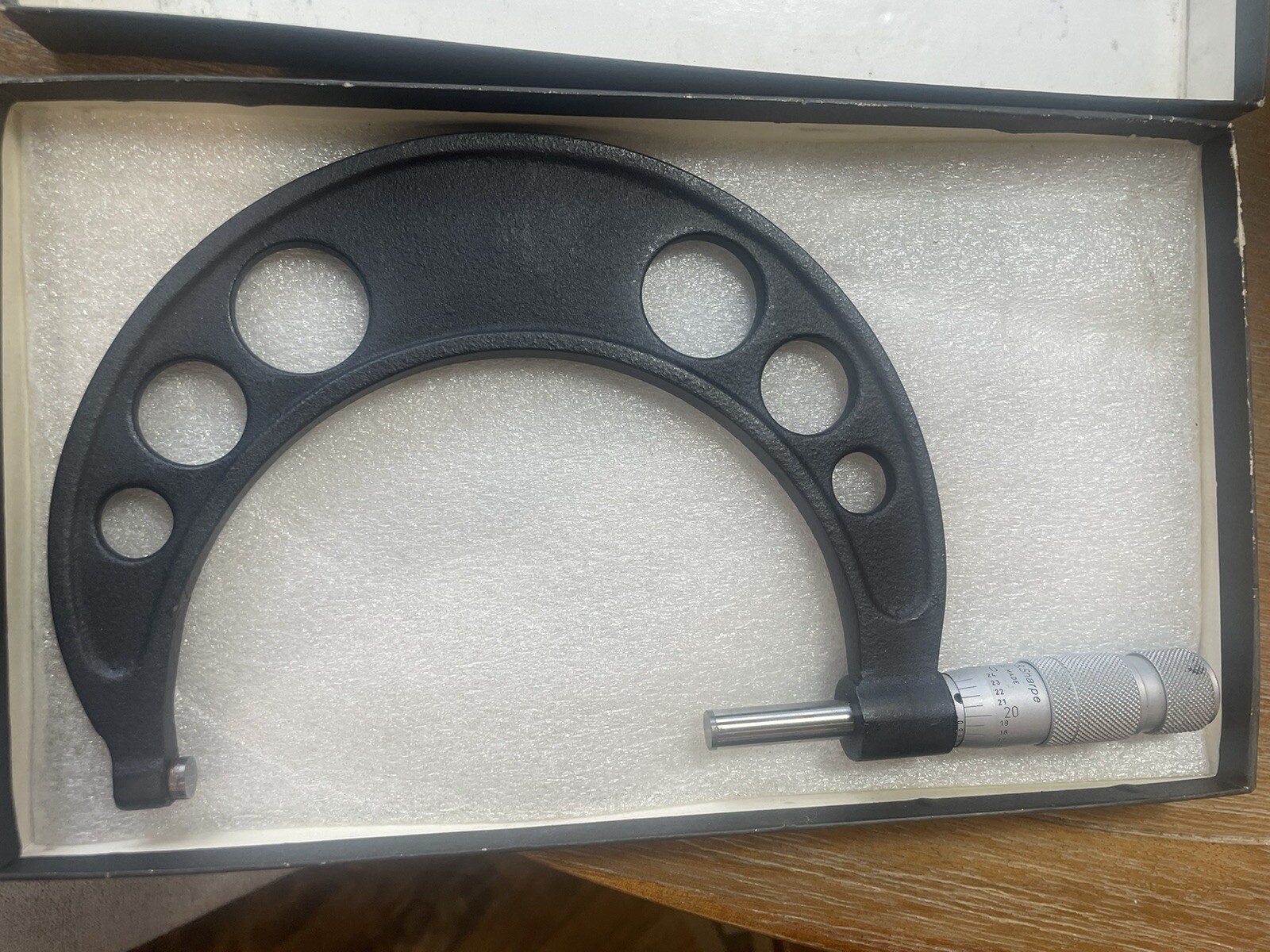 Brown & Sharpe 599-5-34 4-5" Straight Carbide Outside Micrometer