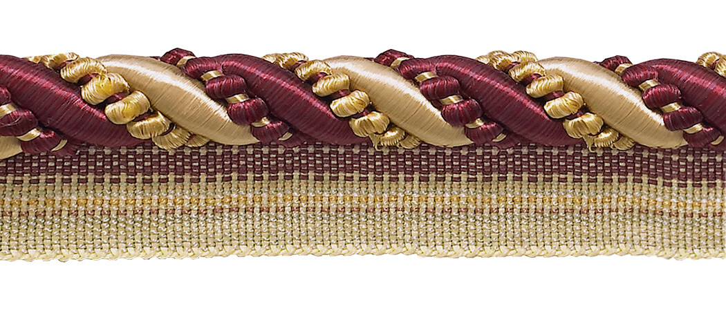 Taupe Wine 7/16" Decorative Lip Cord Royal Harvest [By The Yard]