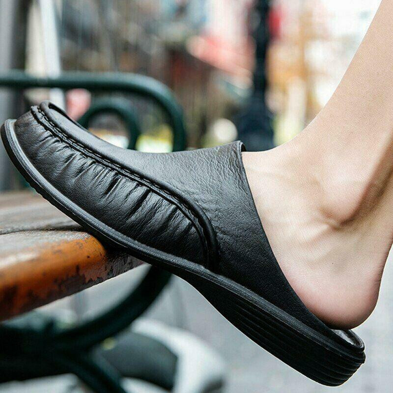 Men Loafers Slip On Casual Walking Shoes Designer Men Half Slippers Comfortable