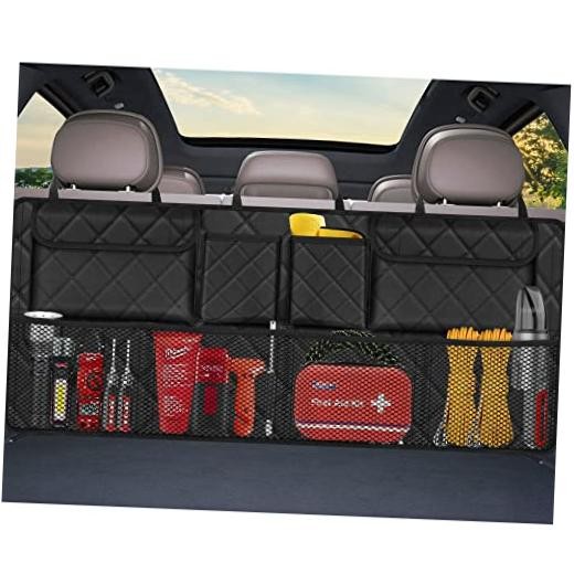 Car Trunk Organizer, Large Capacity Backseat Trunk Organizer 42*18 In black