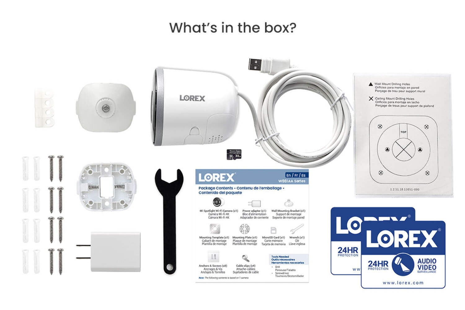 Lorex 4K Spotlight Wi-Fi 6 Security Camera W/ Smart Security Lighting - Open Box