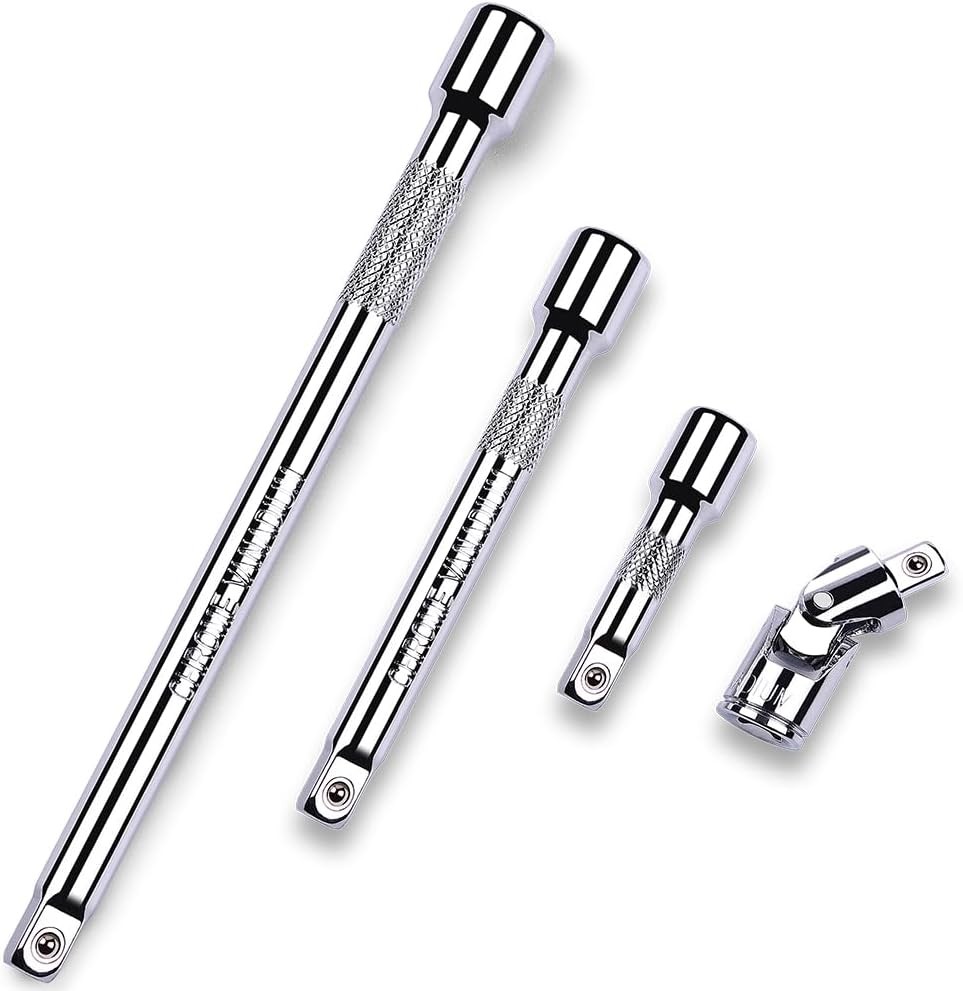 4 Piece 3/8 Inch Drive Extension Bar Set, 3/8 Inch Drive Socket Extension Set In