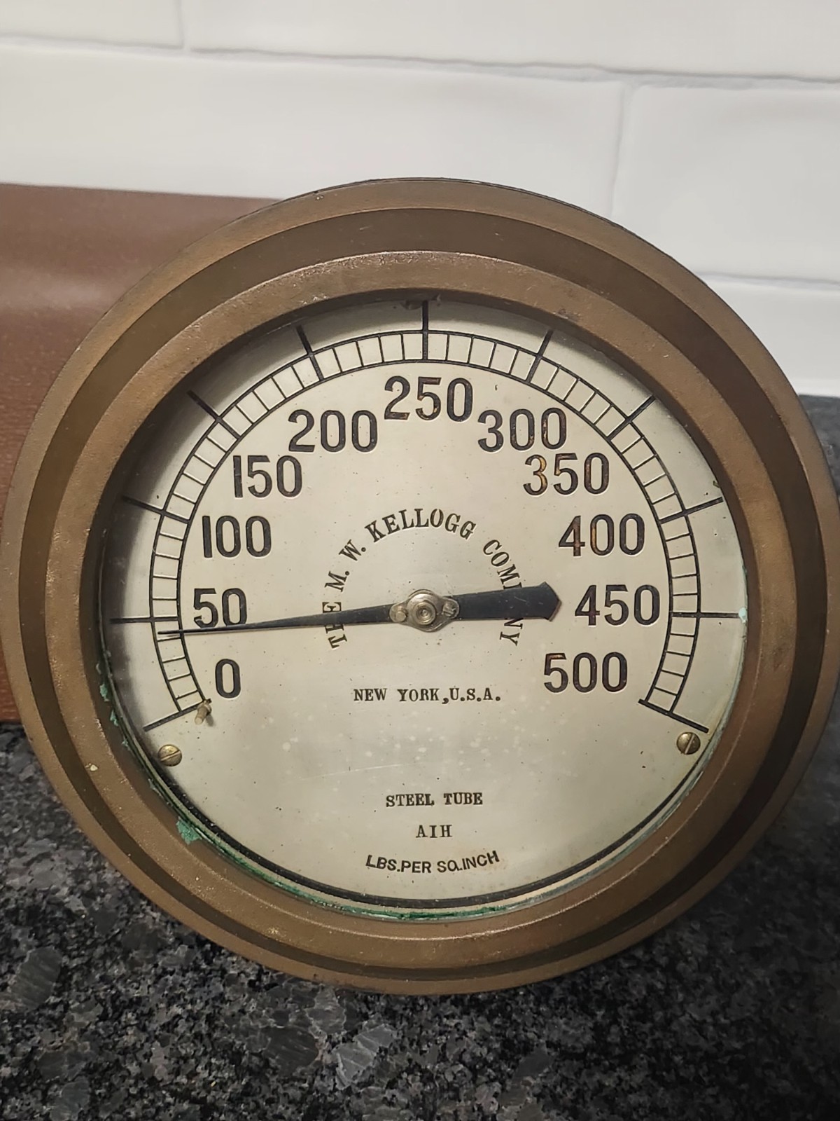 Old Thermostat Gauge From Sinclair Oil Factory Steam Punk STEAM ENGINE Rare 8In